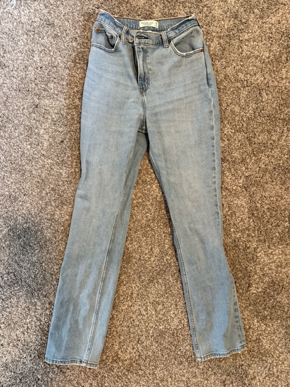 Abercrombie & Fitch Light Blue Straight-Leg Jeans
